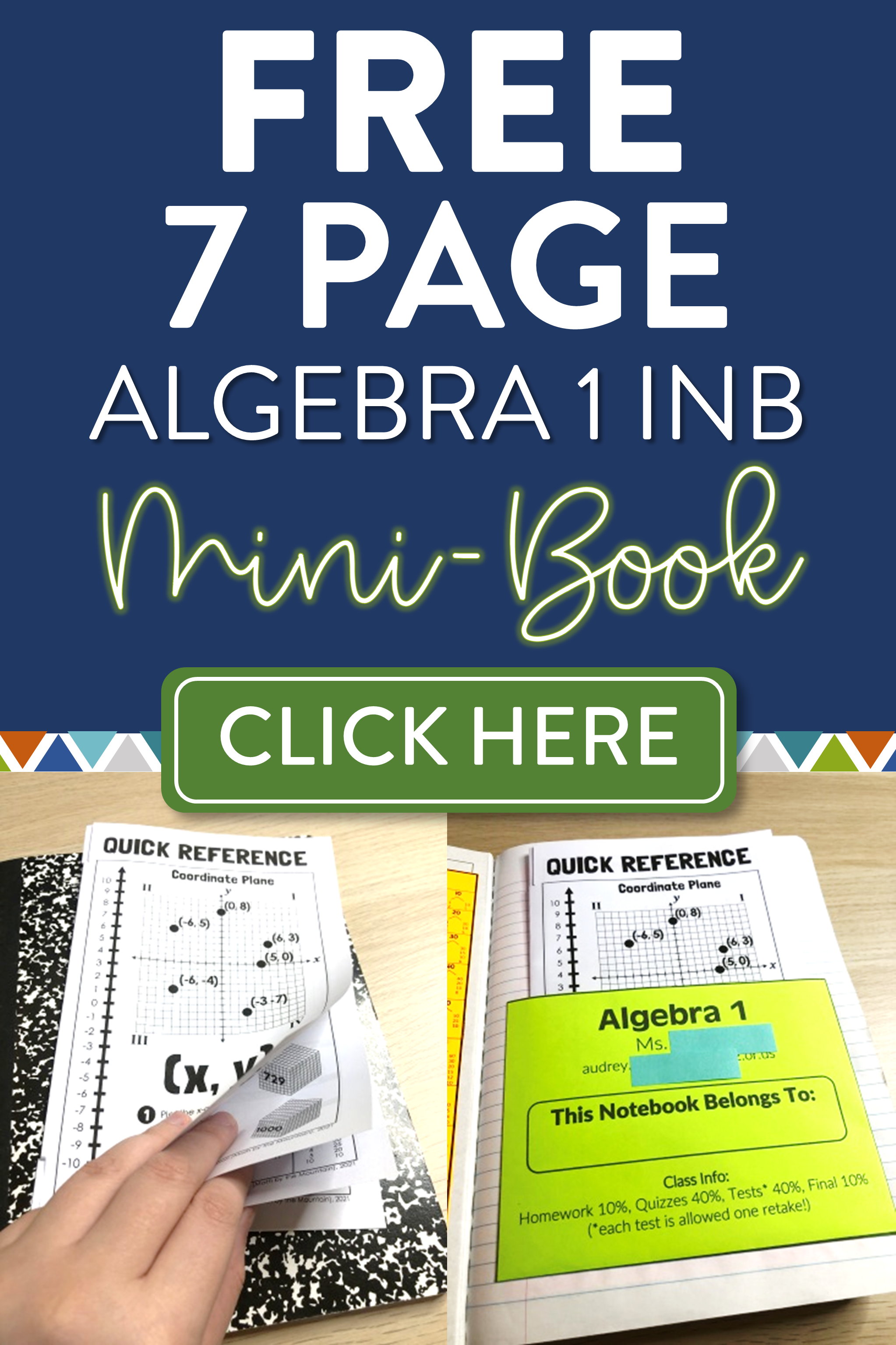 Free Download Algebra 1 Reference Mini-Book