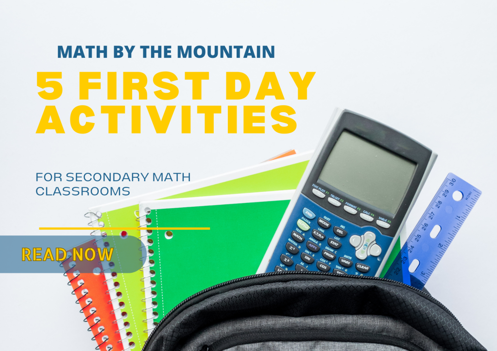 5 first day of school activities for secondary math classrooms